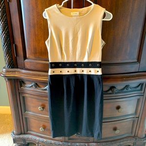 🆕Calvin Klein 💎Bicolor dress embellished waist